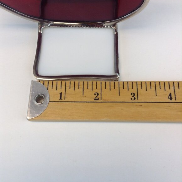 Vintage Red Stained Glass Harp Playing Angel Votive/Tealight Holder - Picture 13 of 16